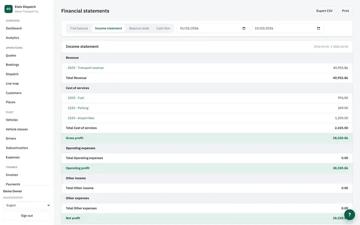 Financial statements