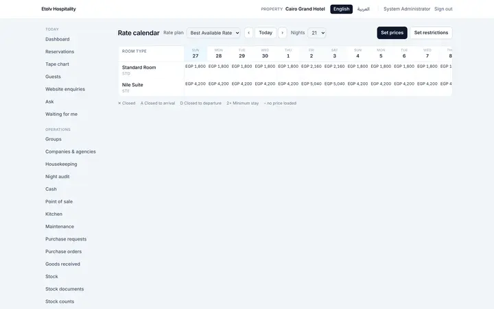 Rates & availability